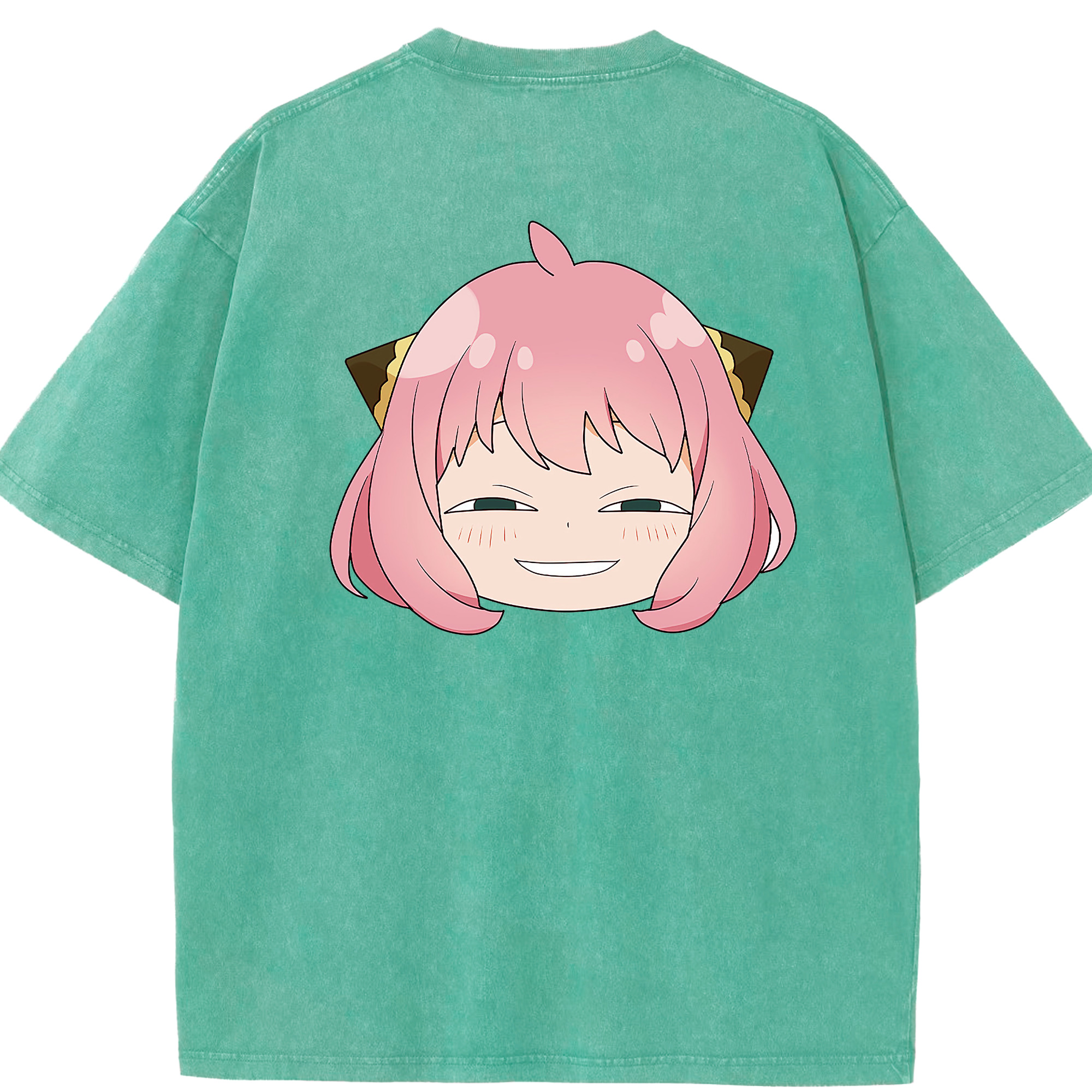 （画像用） SPY×FAMILY间谍家家酒 綿100% ヴィンテージ風 半袖Tシャツ（背面プリント）